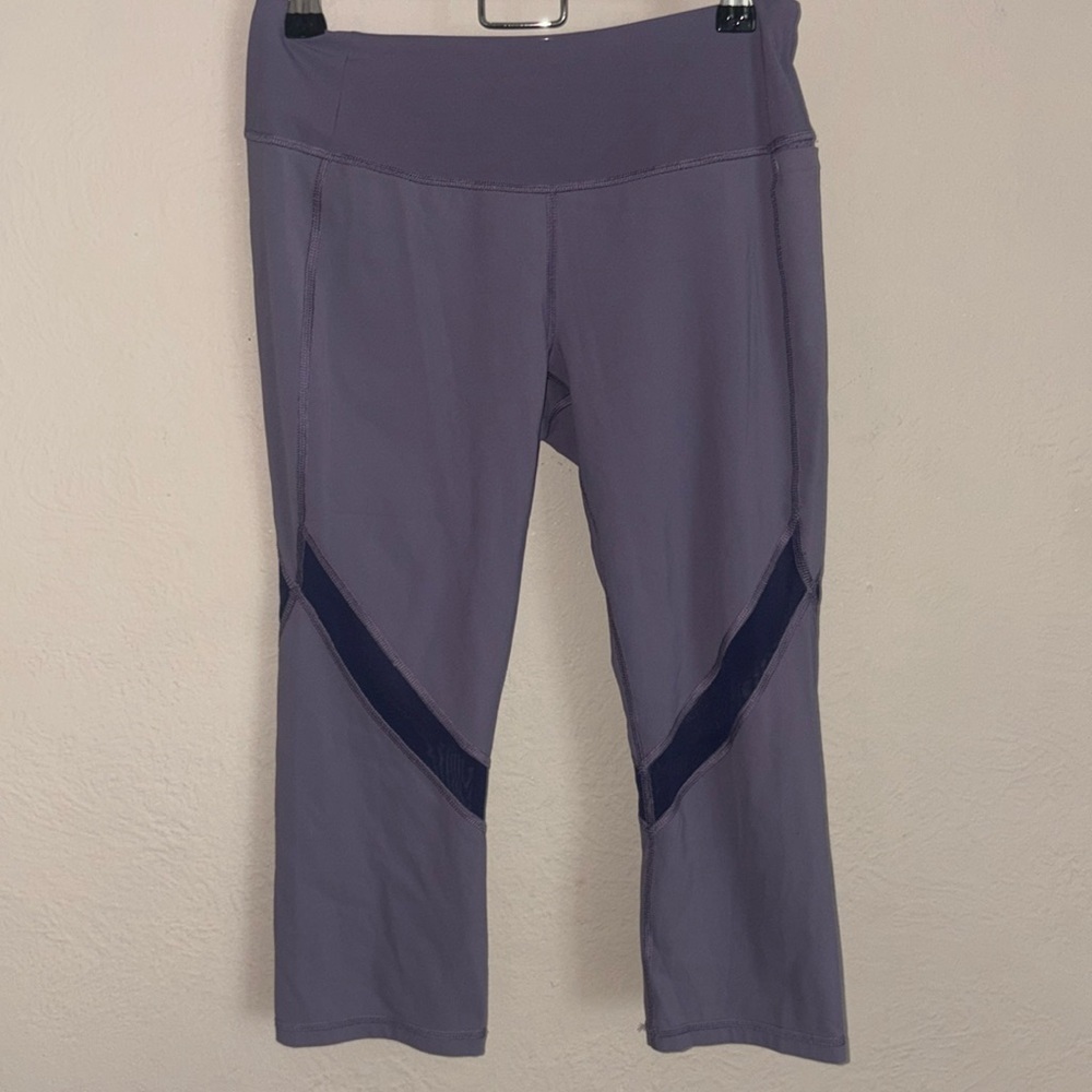 CALIA CARRIE UNDERWOOD Women’s Capri Mesh Legging Cadet Purple Size Small